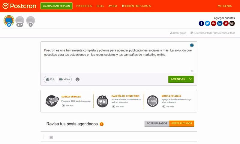 Postcron es la herramienta para Social Media que necesitas