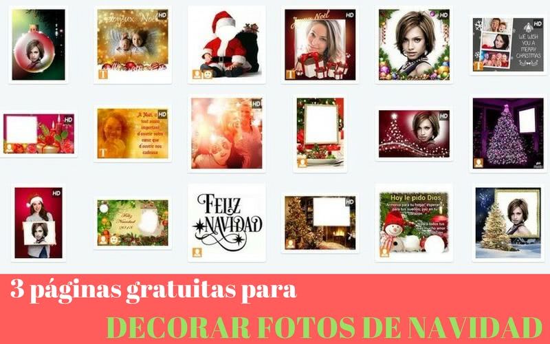 Productividad templo coser Decorar fotos de Navidad gratis y online con estas 3 aplicaciones web