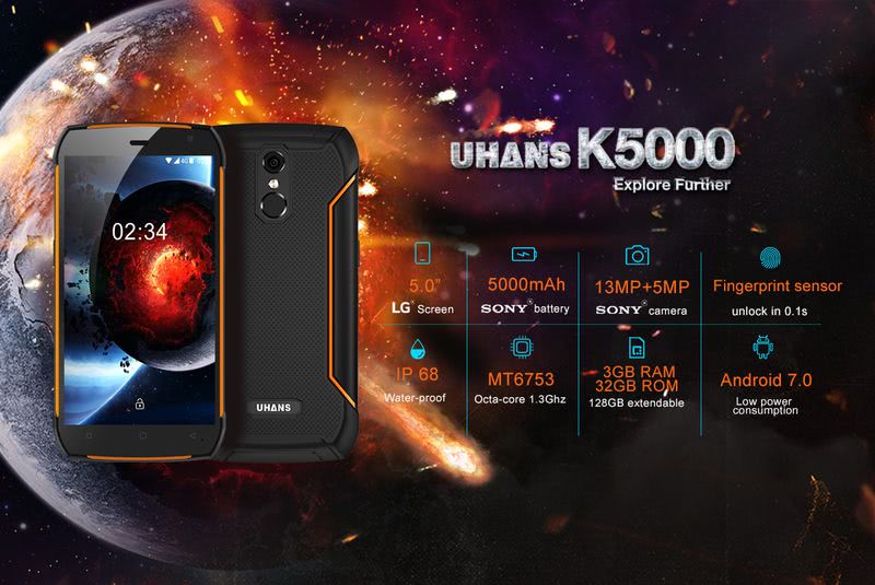 UHANS K5000: impresionante teléfono rugerizado ya a la venta