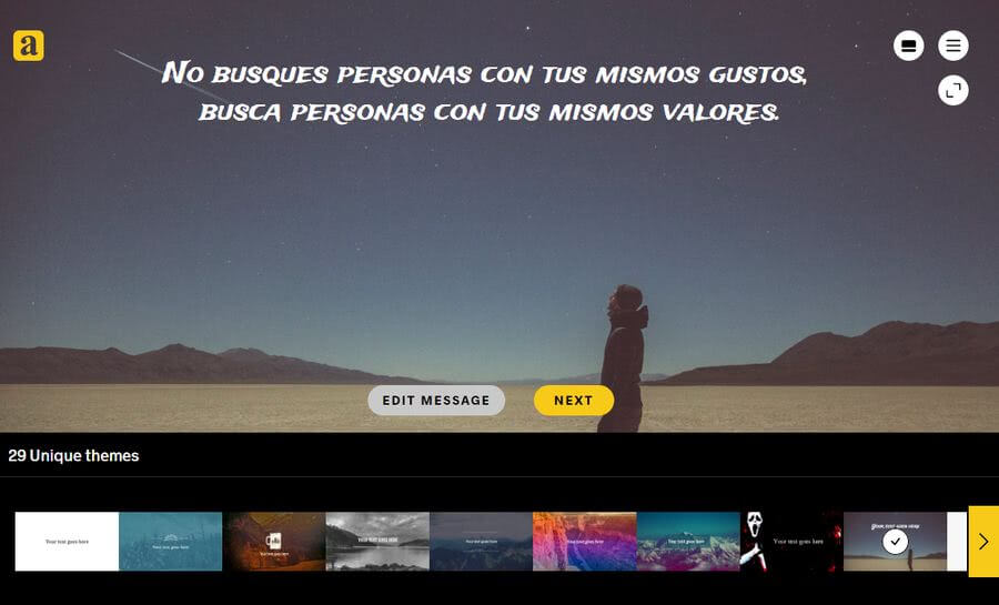 Mejor página para crear imágenes con citas o frases: Apagraph