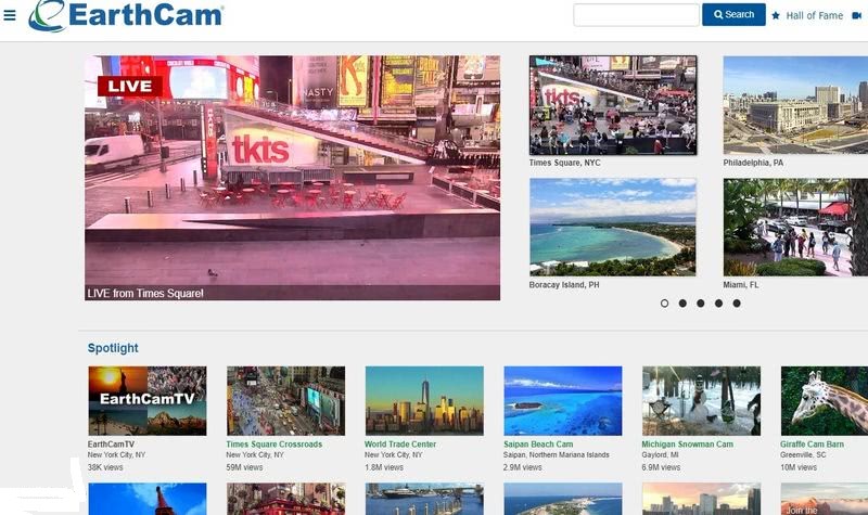 EarthCam: directorio de webcams para asomarte al mundo desde casa