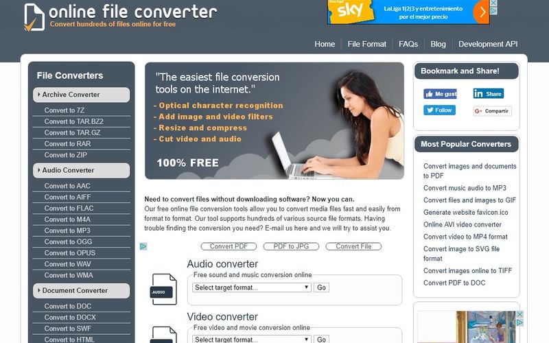 Online file converter: convierte online y gratis todo tipo de archivos