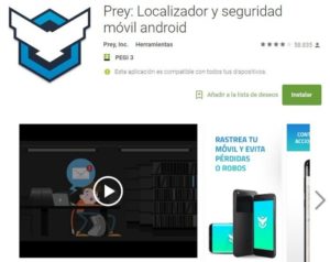Rastrear tu celular - Prey