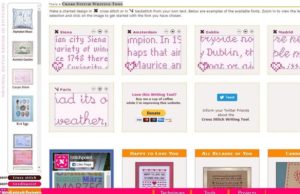 5 aplicaciones web curiosas y sorprendentes - Cross Stitch Writing Tool