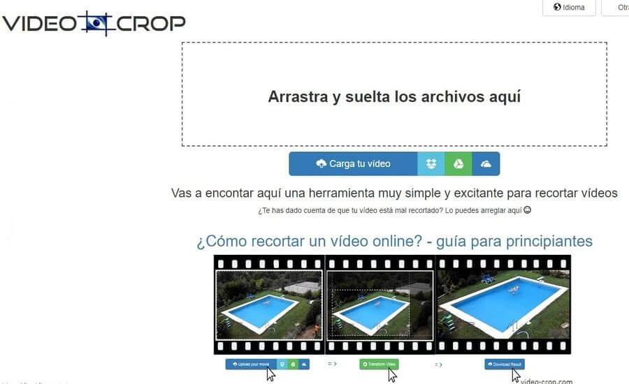 Cortar vídeos online fácilmente y gratis con Video Crop