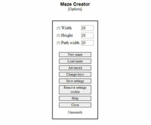 Crear pasatiempos de laberintos - Maze Creator