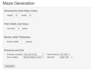 Crear pasatiempos de laberintos - Maze Generation