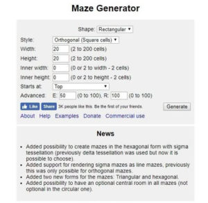 Crear pasatiempos de laberintos - Maze Generator