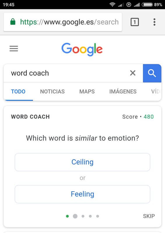 Google Word Coach