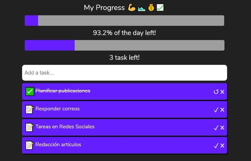 My Progress My Progress