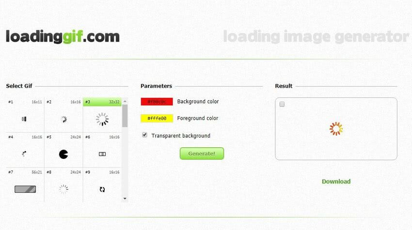 Crear iconos animados de precarga