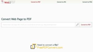 Convertir página web a PDF gratis - Web2PDF