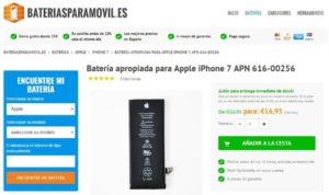 Comprar una batería iPhone 7