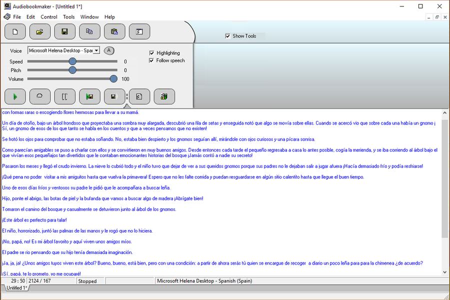 Convertir texto en audiolibro