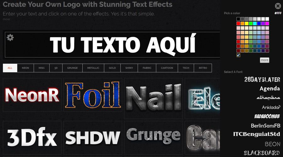 Crear imágenes con texto