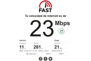 Test de velocidad de conexión - Fast