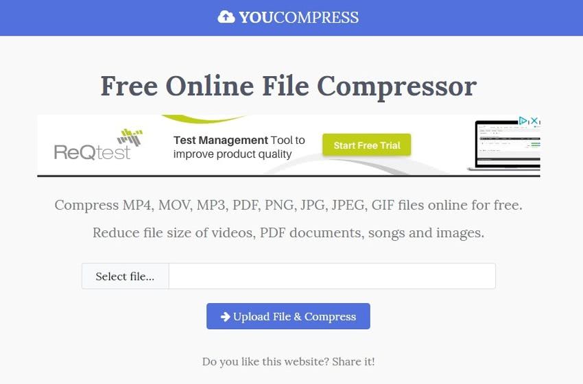 Youcompress - compresor online gratuito
