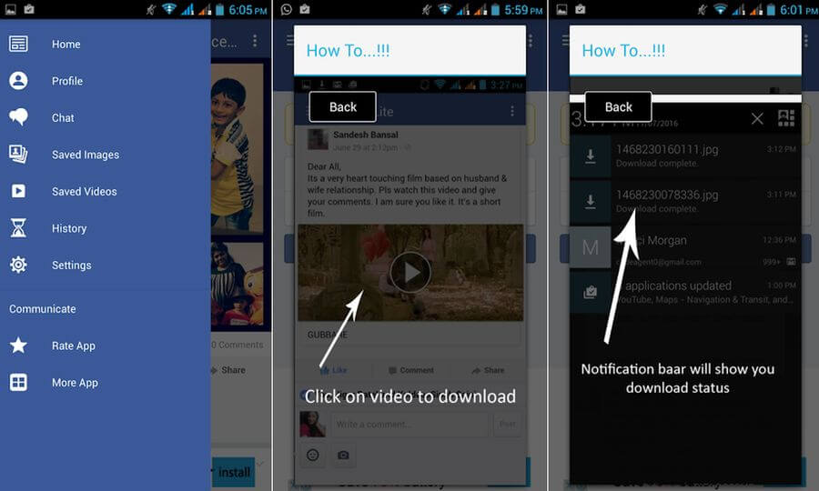 App Android para descargar vídeos de Facebook