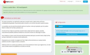 Convertir texto a Mp3 online - descargar audio