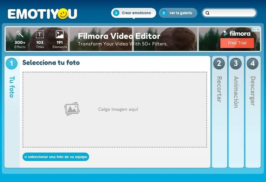 Crear emoticonos animados de manera gratuita y sencilla con Emotiyou