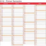 Calendario imprimible 2019