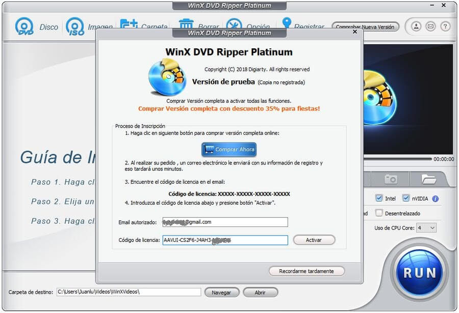 WinX DVD Ripper: mejor DVD Ripper a cualquier archivo digital con unos simples pasos