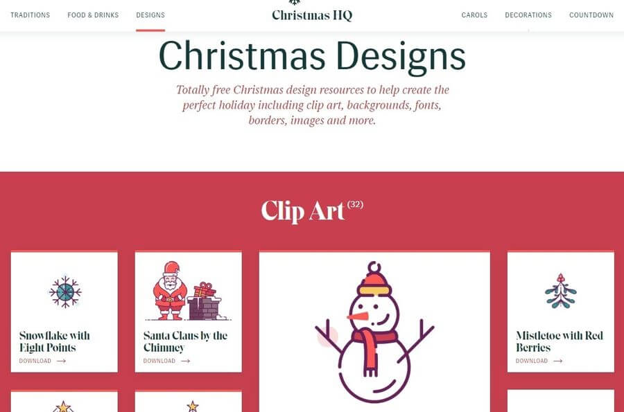 Recursos gráficos de Navidad gratis: cliparts, tipografías, fondos, imágenes y más