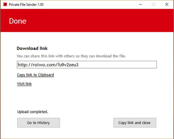 Private File Sender: compartir archivos desde el menú contextual de Windows