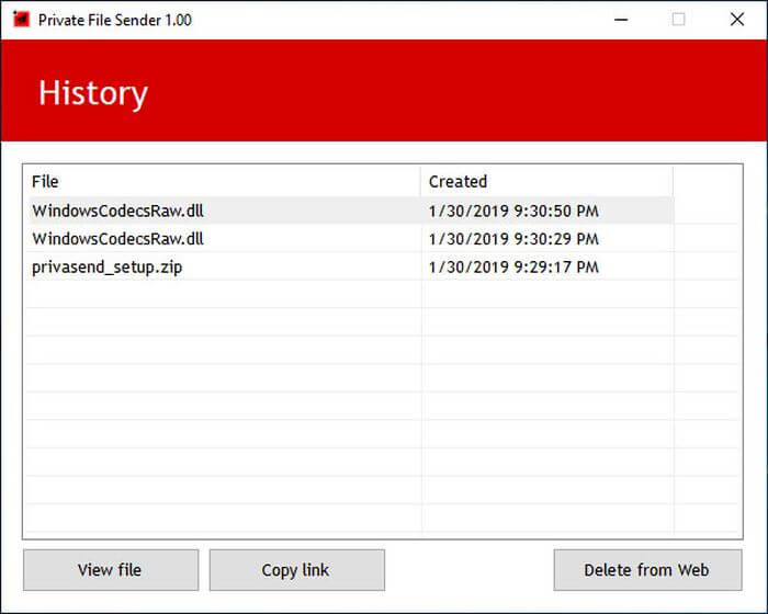 Private File Sender