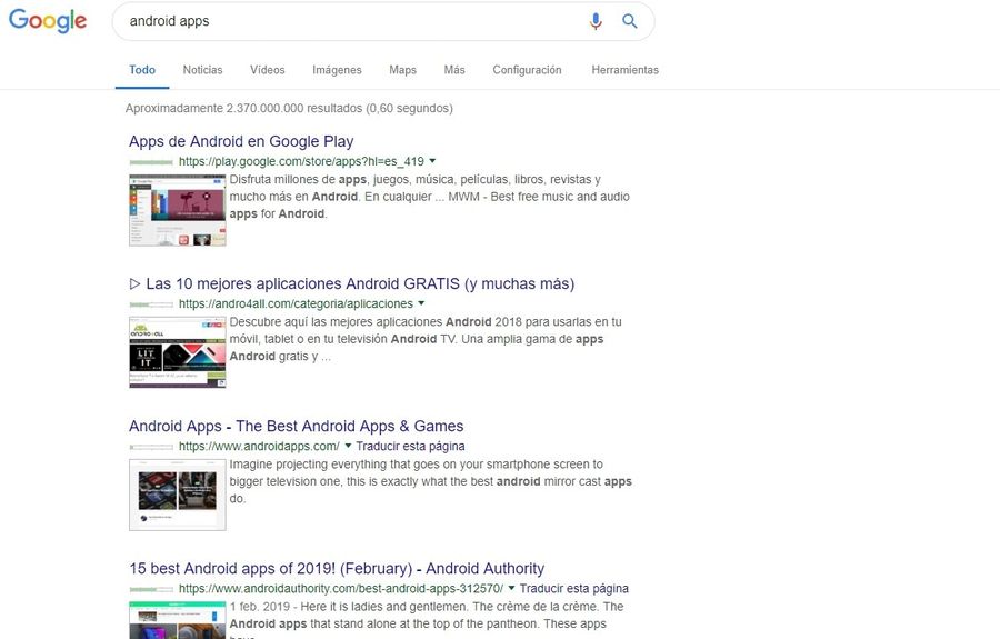 Vista previa de búsquedas en Google con una extensión para Chrome