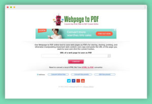Webpage to PDF