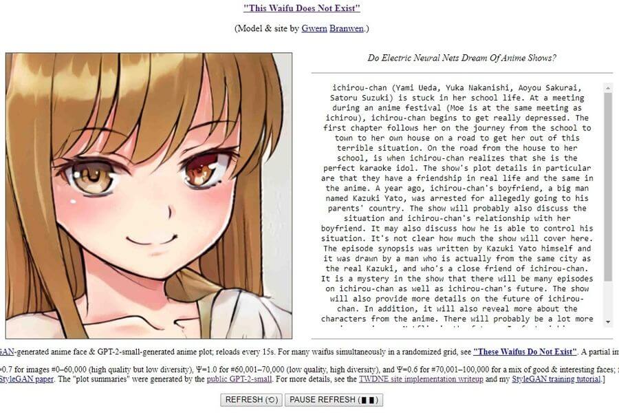 Generador de rostros para Anime