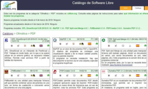 Catálogo de software libre ofimática - CdLibre