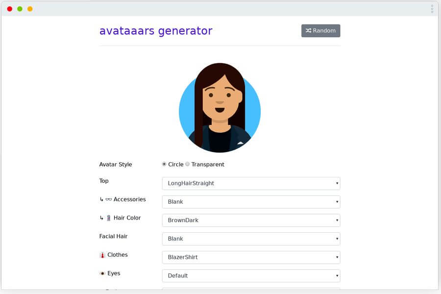 Crear avatar online gratis y de forma sencilla con Avataaars Generator