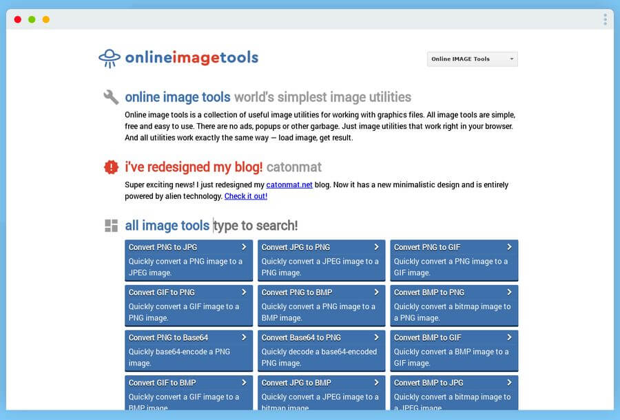 Online Image Tools: colección de herramientas web para editar imágenes