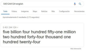 Trucos para Google - escribir número