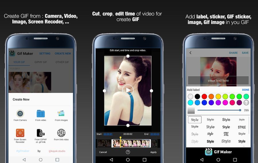 Editor de GIF para Android con muchas funciones: GIF Maker Editor de GIF para Android con muchas funciones: GIF Maker