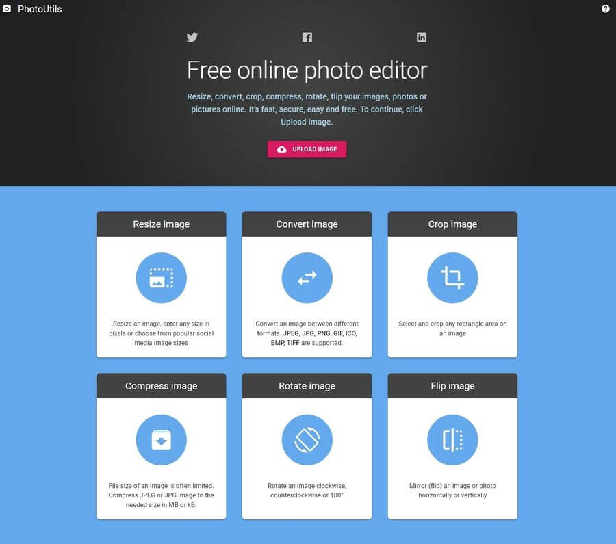 Rápido editor de imágenes online con todas las herramientas necesarias Rápido editor de imágenes online con todas las herramientas necesarias