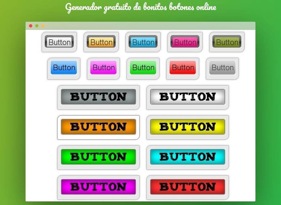 Generador de botones online y gratis para la web y apps