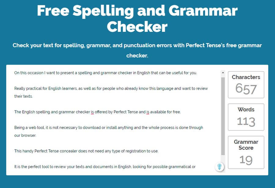 Corrector ortográfico y gramatical de Inglés online y gratuito