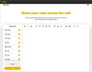 Crear páginas web con Voicer