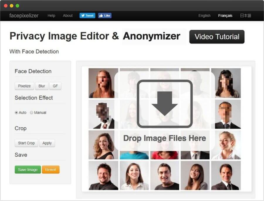 Difuminar caras en fotos online