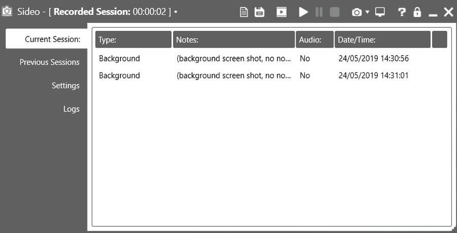 Grabación y captura de pantalla con el software gratuito Sideo