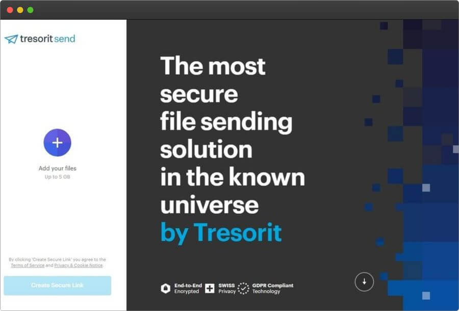 Compartir archivos grandes gratis y de forma segura: Tresorit Send