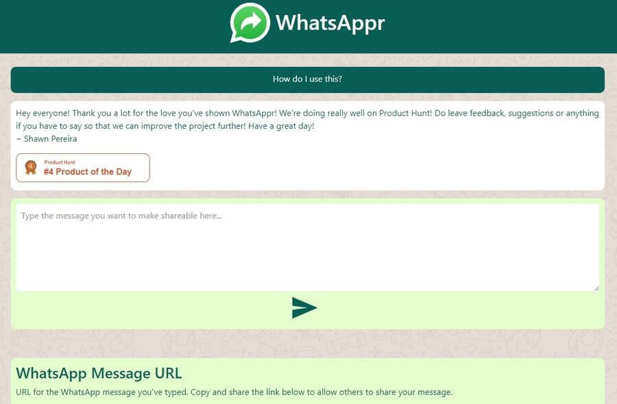 Crear URL para mensaje de WhatsApp