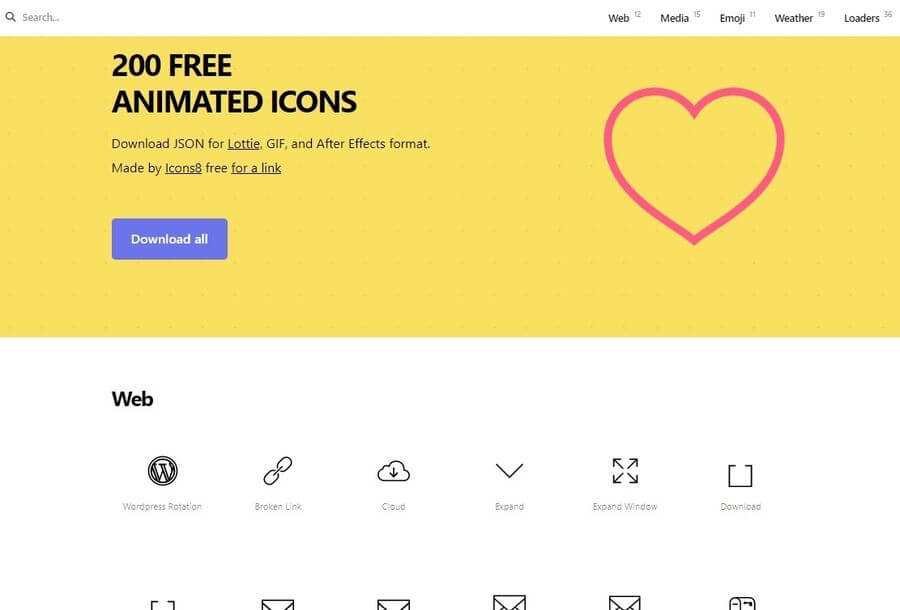 Descargar iconos animados gratis