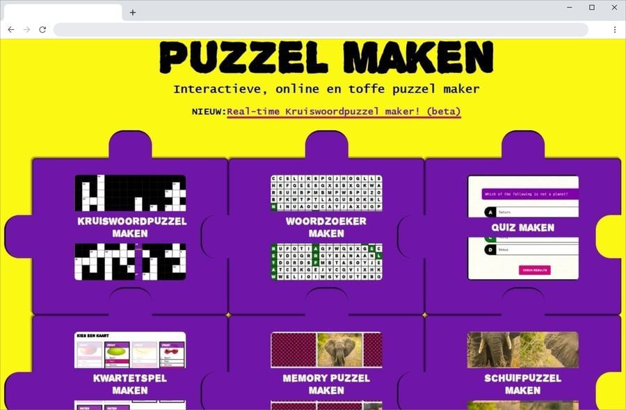 A pie importar prestar Crear juegos educativos gratis y online en la página de Puzzel