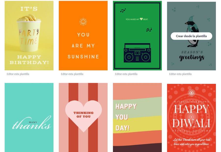 Crear tarjetas de felicitación de Navidad y otras conmemoraciones