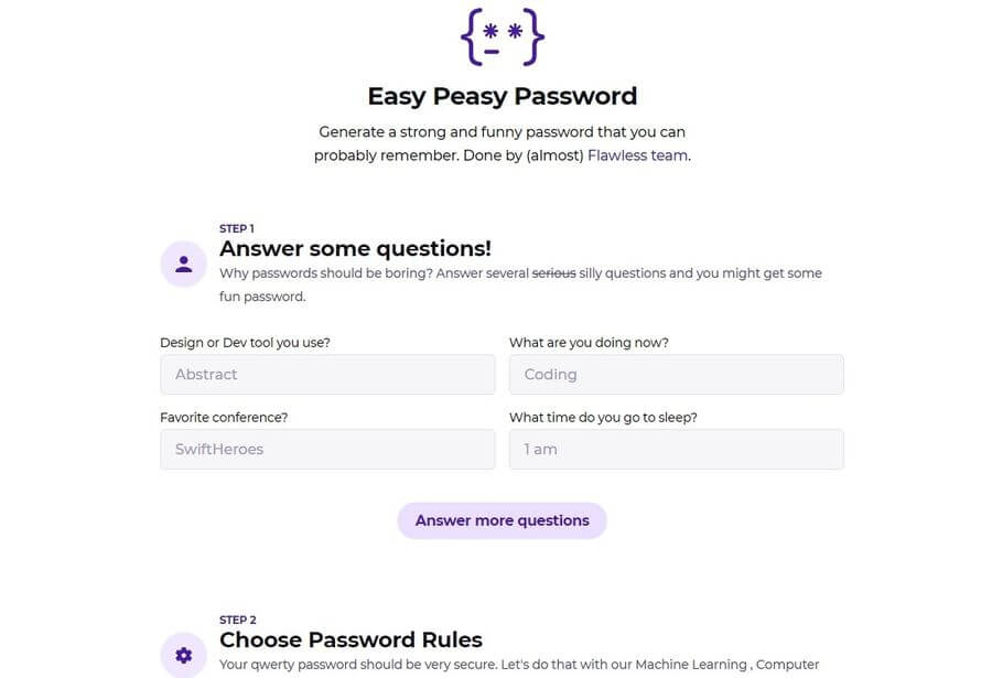 Easy Peasy Password
