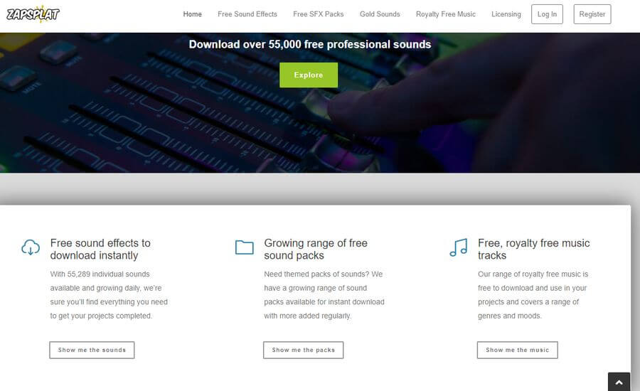 Efectos de sonido gratuitos en ZapSplat